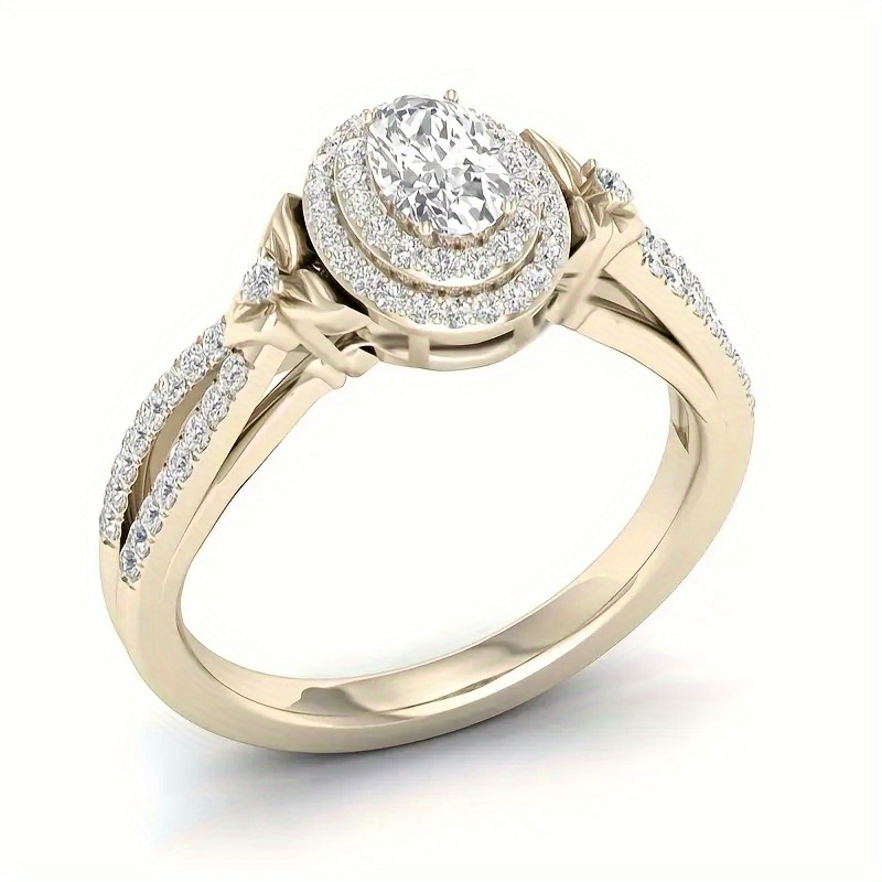 E-shop Modischer eleganter Damenring mit funkelndem synthetischem Zirkonia – Das perfekte Valentinstagsgeschenk, für Hochzeit, Verlobung Jubiläum –