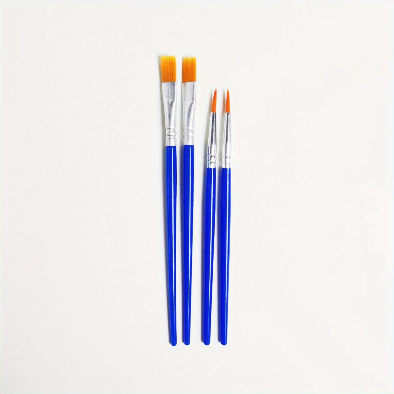 TEMU 4 Set di Astucci in Plastica, Capelli in Nylon, Pennelli Digitali a Testa Piatta e Punta, Pennelli per Graffiti, e Ganci, e Guache