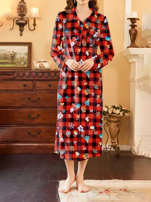 women flannel nightgown full length boyfriend nightshirt long sleep dress with button loungewear long gowns for women sleepwear loose night dresses for women lightweight robe | Free Shipping On Items Shipped From women flannel nightgown full length boyfriend nightshirt long sleep dress with button loungewear long gowns for women sleepwear loose night dresses for women lightweight robe | Free Shipping On Items Shipped From