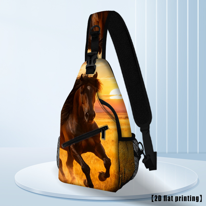 TEMU (7) New Women's Chest Bag, Multifunctional Fashion Print Backpack, Handbag, Lightweight Crossbody Bag, Outdoor Sports Shoulder Bag, Easy To