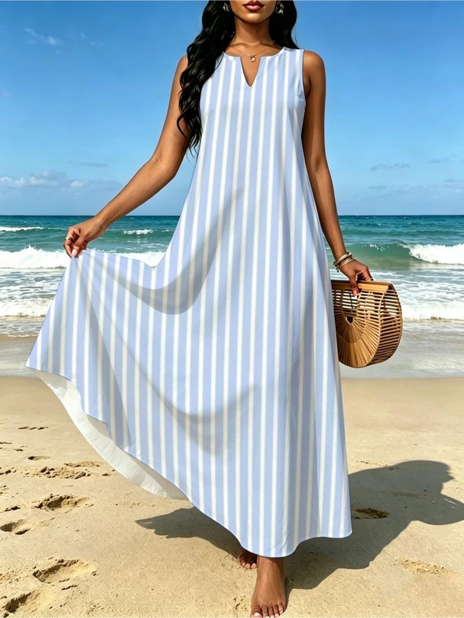 powder blue dress sold on Temu United States