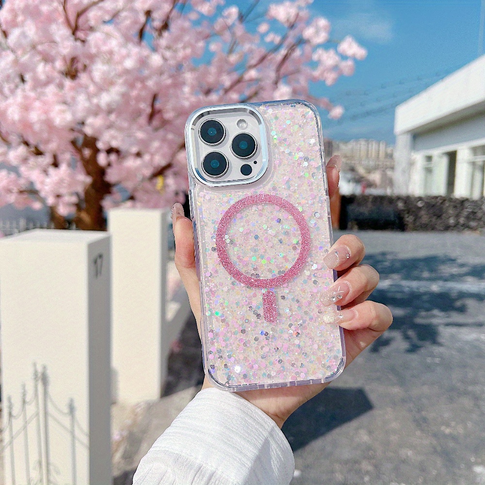 TEMU Phone Case - High Quality, Bright, Colorful, Luxurious And Fashionable, With Decorations In Multiple Colors, Suitable For Iphone 16, 15, 14, 13,