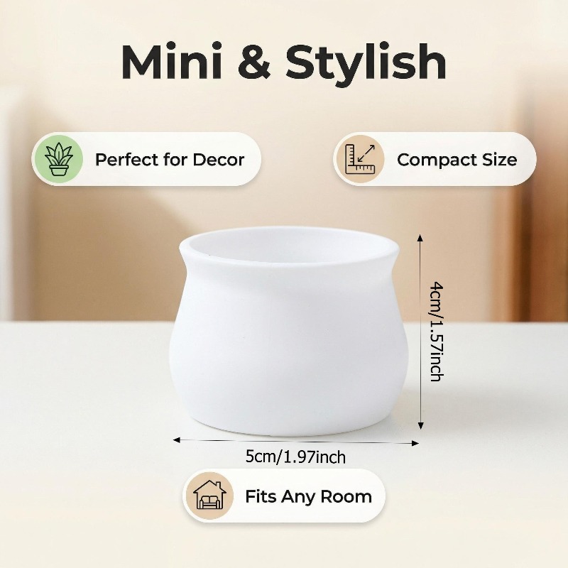 TEMU 14pcs Bohemian Mini Planters Suitable For And - Lightweight Plastic Round Irregular-shaped Pots With Style, Indoor/outdoor Modern Planters For