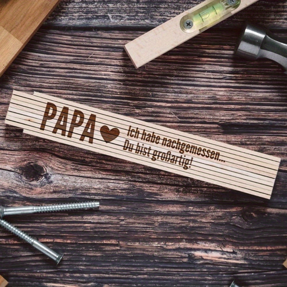 TEMU Customize Personalized Father's Day Gifts, Gifts For Dad, Gifts For Men, Father's Day, Personalized Rulers, Gifts For Men, Custom Folding Wooden