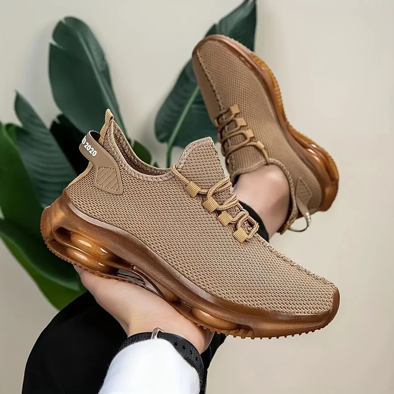 TEMU Women's Breathable Low-top Sneakers - Lace-up Running Shoes With Md Cushioning Sole, Comfortable Casual Sneakers For , Flat Low-, Easy To Care