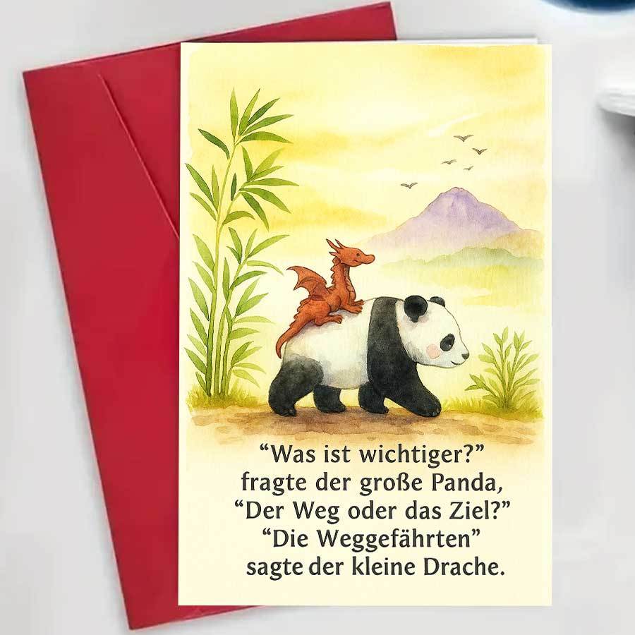 Image of A Single Inspirational Greeting Card Featuring And A Dragon, Ideal For And Coworkers To Honor Support And On Any Occasion Or Adventure, Complete With An Envelope