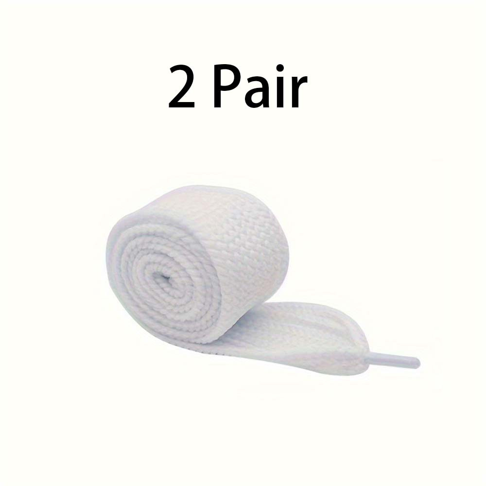 TEMU 2 Paires de Lacets Plats Élargis – Accessoires de Chaussures Tendance, Adaptés aux Baskets, Bottes de Randonnée – pour Hommes et Femmes – – pour