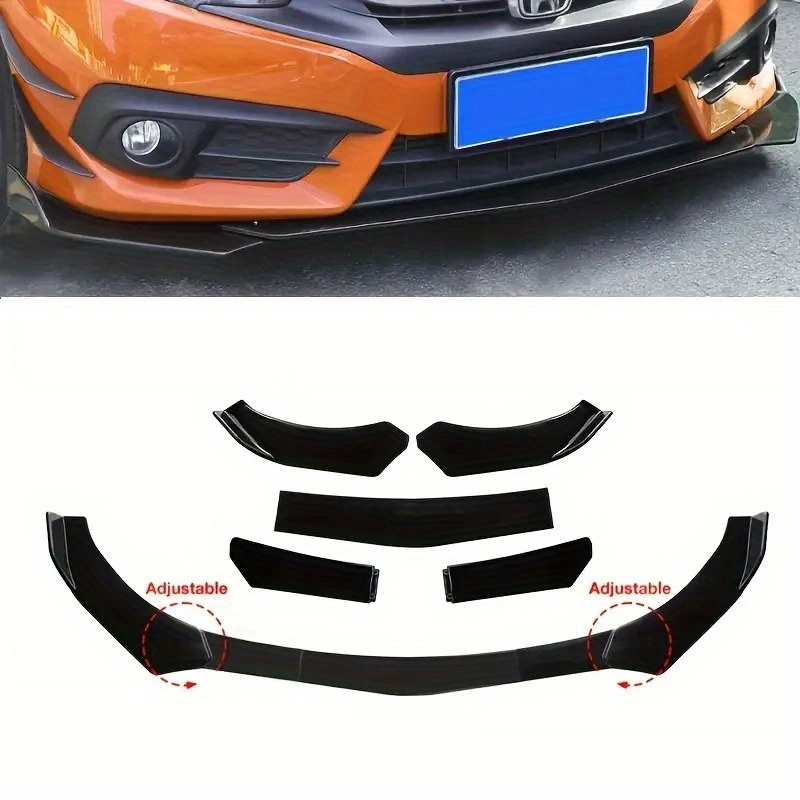 5-teiliges universal-auto-stoßstangen-lippen-kit spoiler splitter abs stoßstangen-canard lippen splitter universal-autozubehör