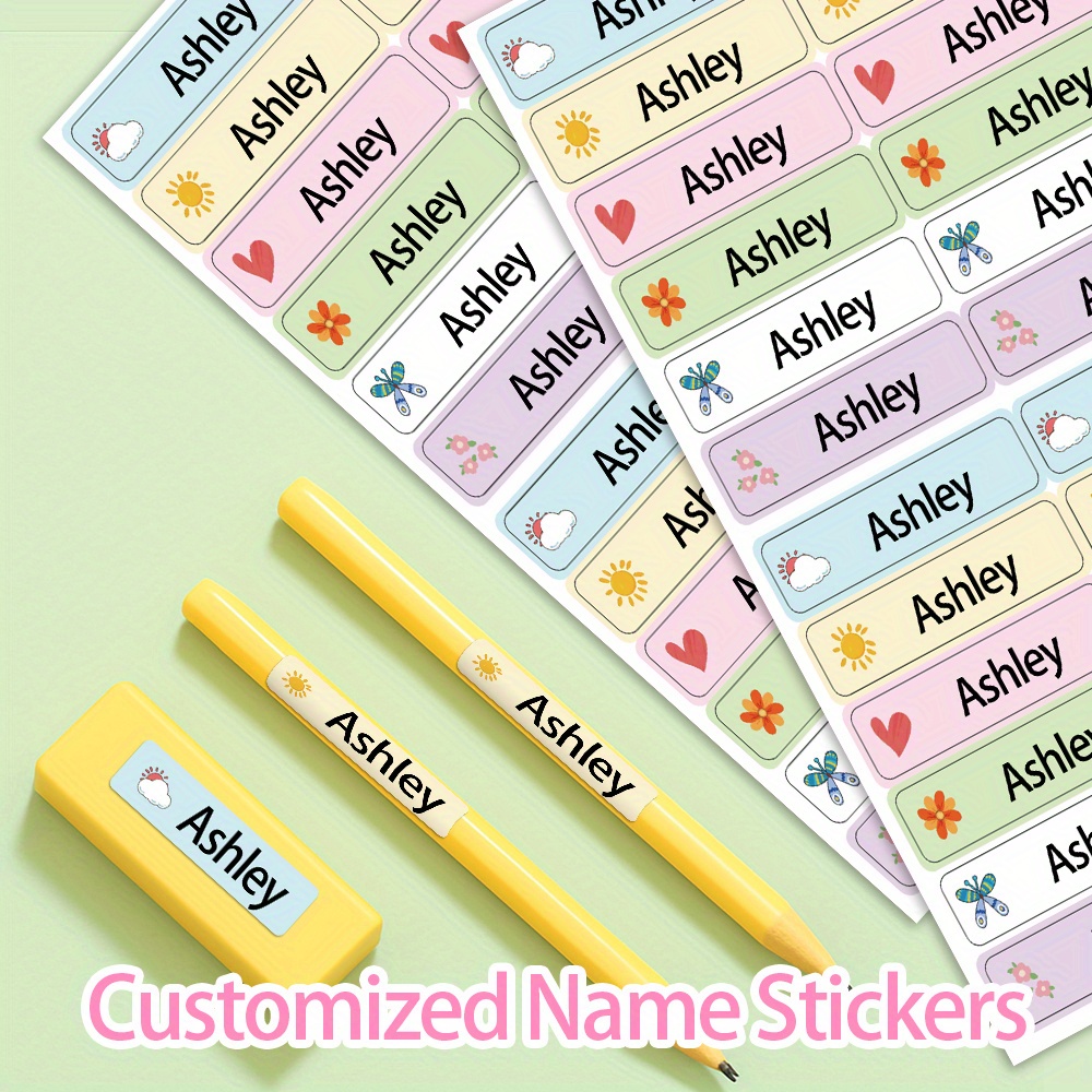 Customized Cartoon Fruit Pattern Name Stickers, 40-1000pcs