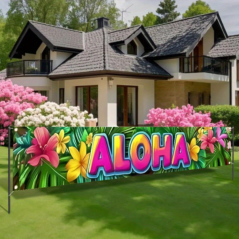 TEMU 2d Flat, 2d Flat - 2d Flat, 2d Flat - A Single Piece Of A 2d Flat Printed Banner Featuring A Theme For Summer, Made Of Patterned Polyester. This