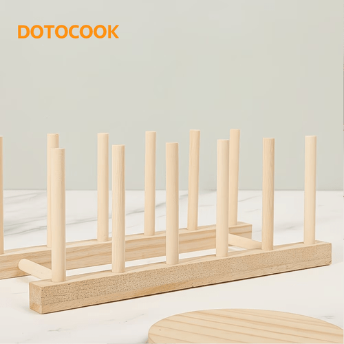 bamboo dish drainer rack kitchen countertop storage rack multifunctional vertical rack for pot lids cutting boards cups moisture proof storage rack