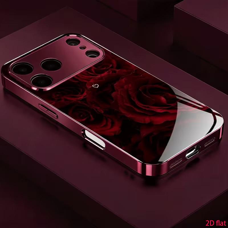 TEMU Phone Case - 2d Wine Red Pattern For Iphone Plus/15 Pro/15 Pro Max/16/16 Plus/16 Pro/16 Pro Max/16e/17e/17/17 Air/17 Pro/17 Pro Max/18/18 Pro/18