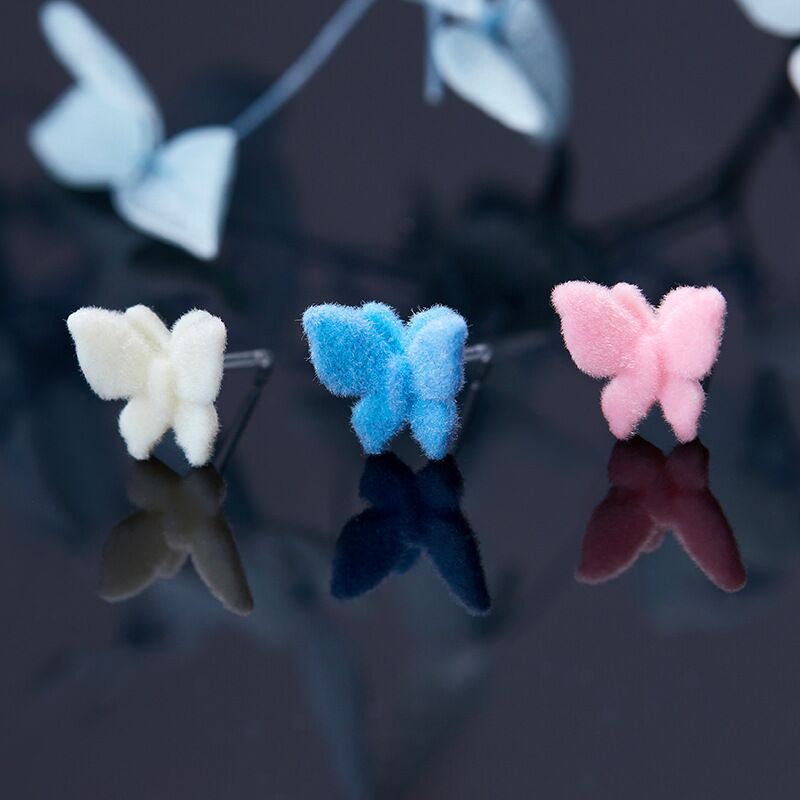 10pcs Colorful Butterfly Earrings Set Hypoallergenic Plastic Studs