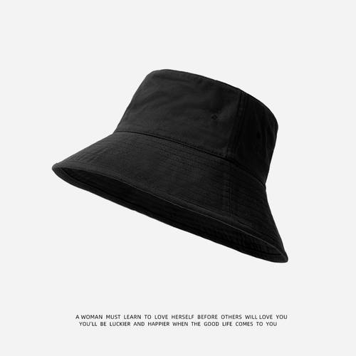 japanese big head bucket hat spring and autumn big head suitable hat for men and women black plus size small face casual and comfortable outdoor sun hat