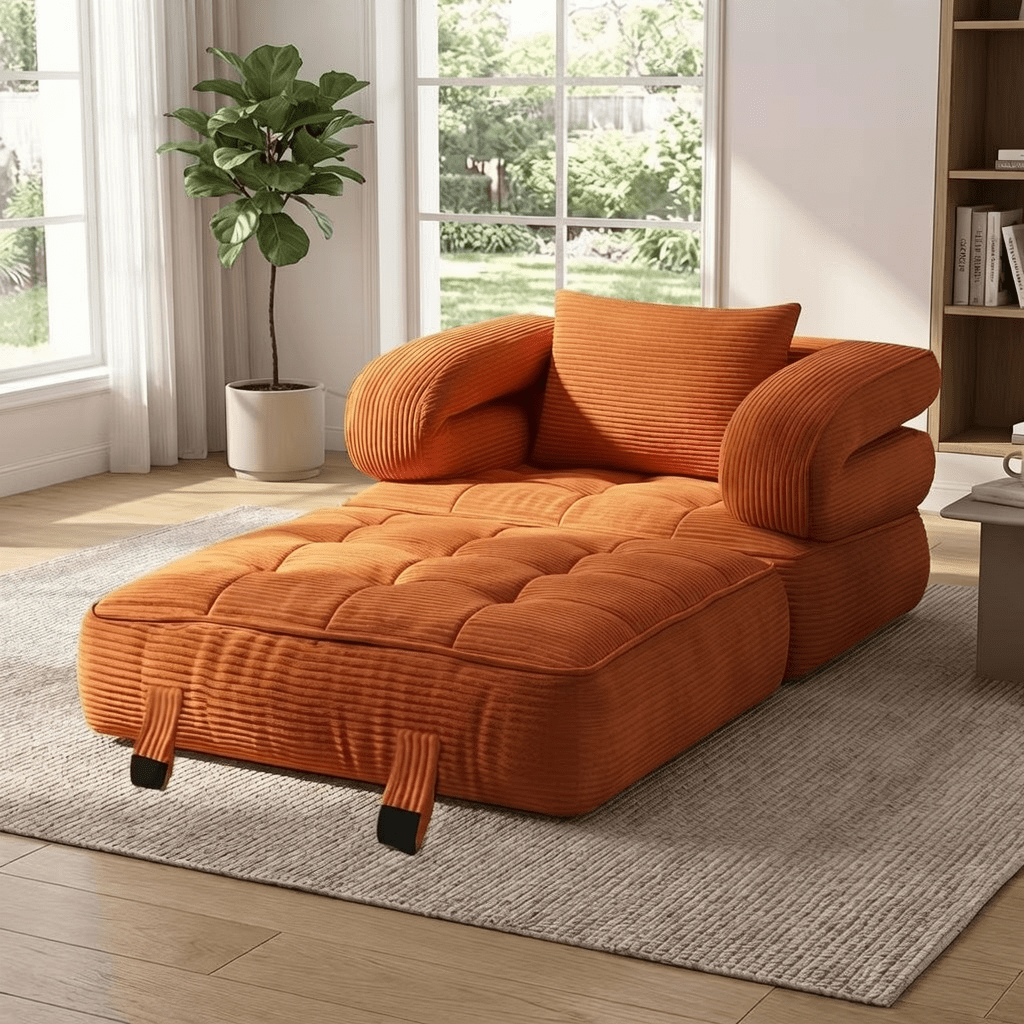 3 in 1 foldable lounge sofa a single chair bed with backrest and pillow ideal for living rooms bedrooms apartments and offices space saving design functions as a single bed bean bag chair and frameless sofa