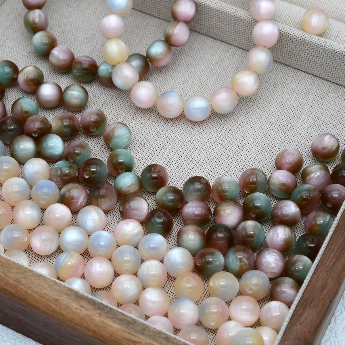 50pcs EFREY Resin Cat Eye Beads for Jewelry Making
