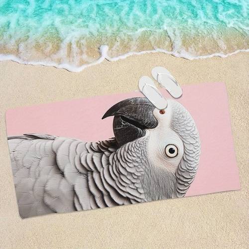 item picture 1pc quick dry microfiber beach towel blanket lightweight soft absorbent with feather pattern modern minimalist style for pool yoga travel camping durable outdoor towel for s ideal festival gift