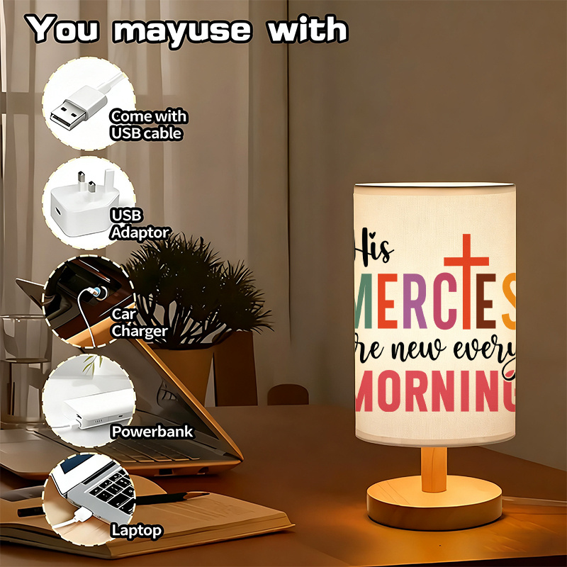 modern usb powered table lamp with bulb usb plug in bedside button controlled   for reading corded ambient suitable for bedroom living room gift 7