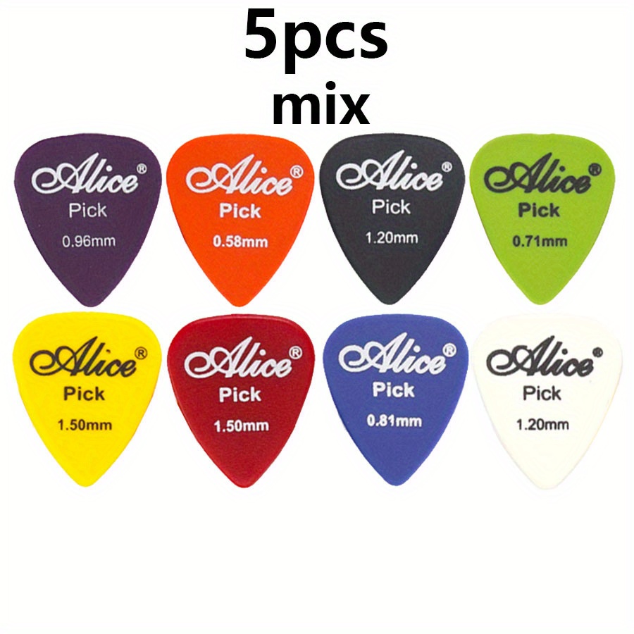 TEMU Set di 5 plettri per chitarra con spessori variabili da 0.58 mm a 1.5 mm, adatti per chitarre elettriche, acustiche e , marchiati come JXB