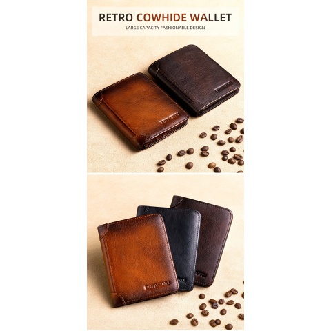 Top-grain leather casual accessory light brown
