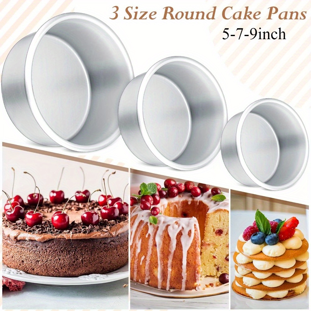 Inch Round Wedding Cake Tin Sizes Round Cake Pan Set Aluminum Cake