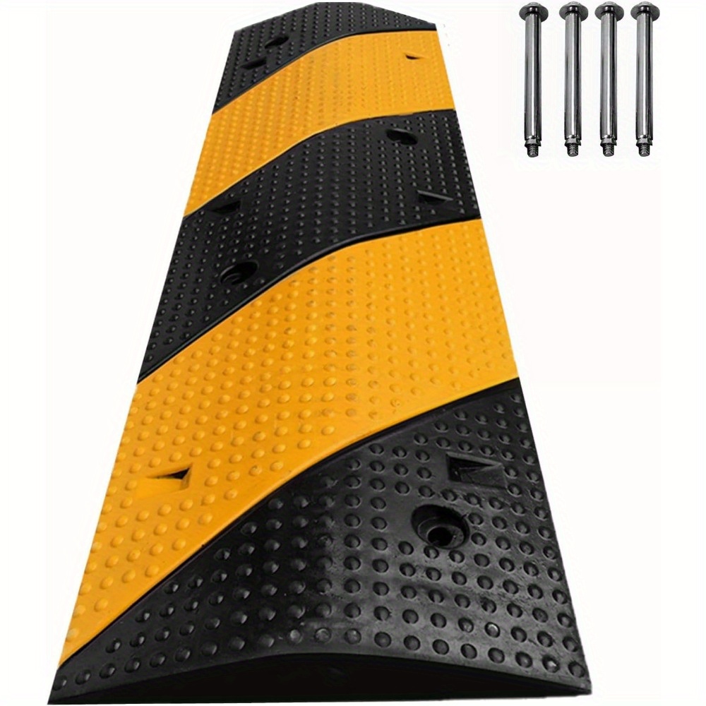 Rubber Floor Threshold Crossing Length Speed Limit, Road Threshold Speed 100 X 30 X 4 Cm / 39.37 X X 1.57 In, Speed Threshold