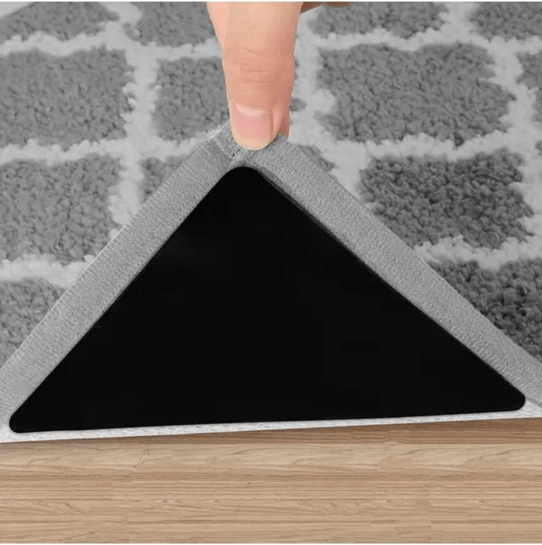 4 8pcs set   washable rug gripper anti slip reusable rubber mat non slip patch tape for tile floors carpets corners pad details 10