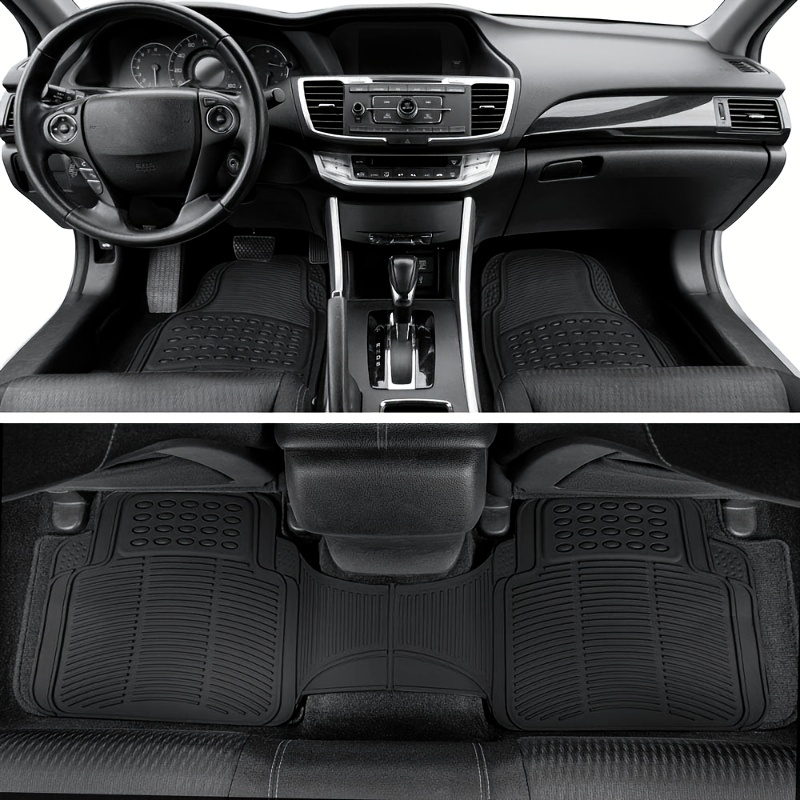 

Full Set Of Advanced Waterproof Pvc Car Floor Mats - , Easy To Clean, Non-slip, , Front And Rear Carpet Accessories, Interior Protection Supplies