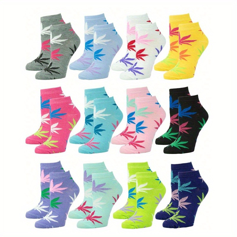 TEMU 20 Pairs Of Women's Short Socks Featuring Cartoon Designs In Assorted Colors, Perfect For Casual Wear, Sports, And Versatile Use. Offer And Are