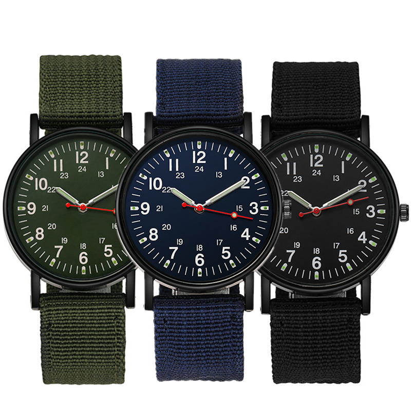 TEMU Set Of 3 Men's Quartz , Featuring Easy Outdoor Nylon Designs And Trendy Sports Watches For Young Men
