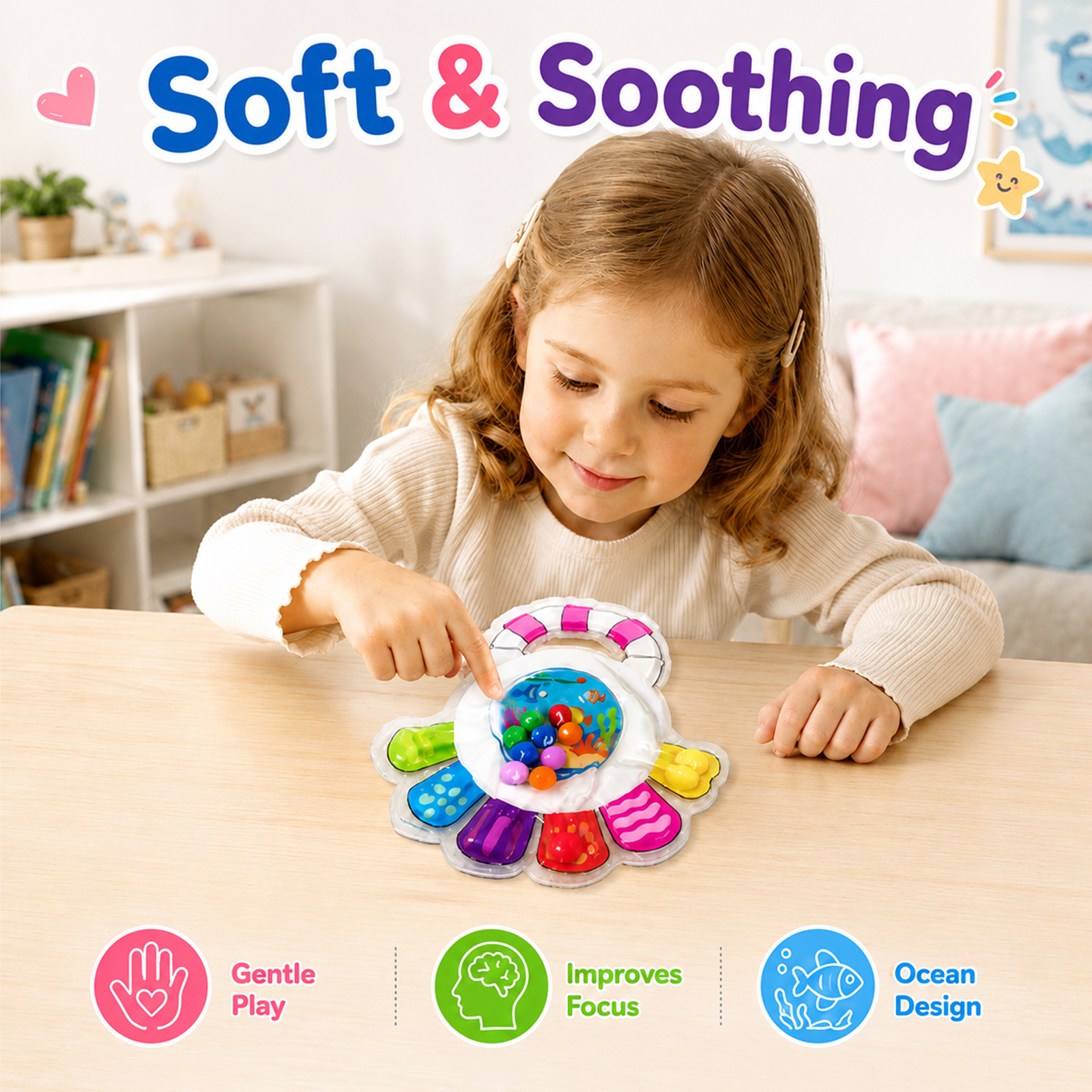 Interactive Cognitive Press Recognition Color Puzzle Toy