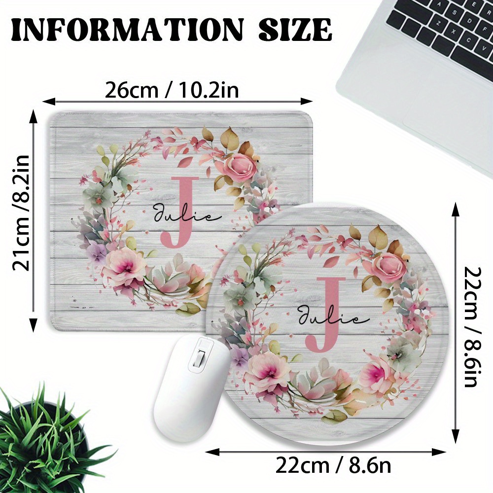 TEMU Tappetino per mouse con testo personalizzato, bellissimo mousepad, regali personalizzati, accessori da scrivania per donne, regalo di compleanno