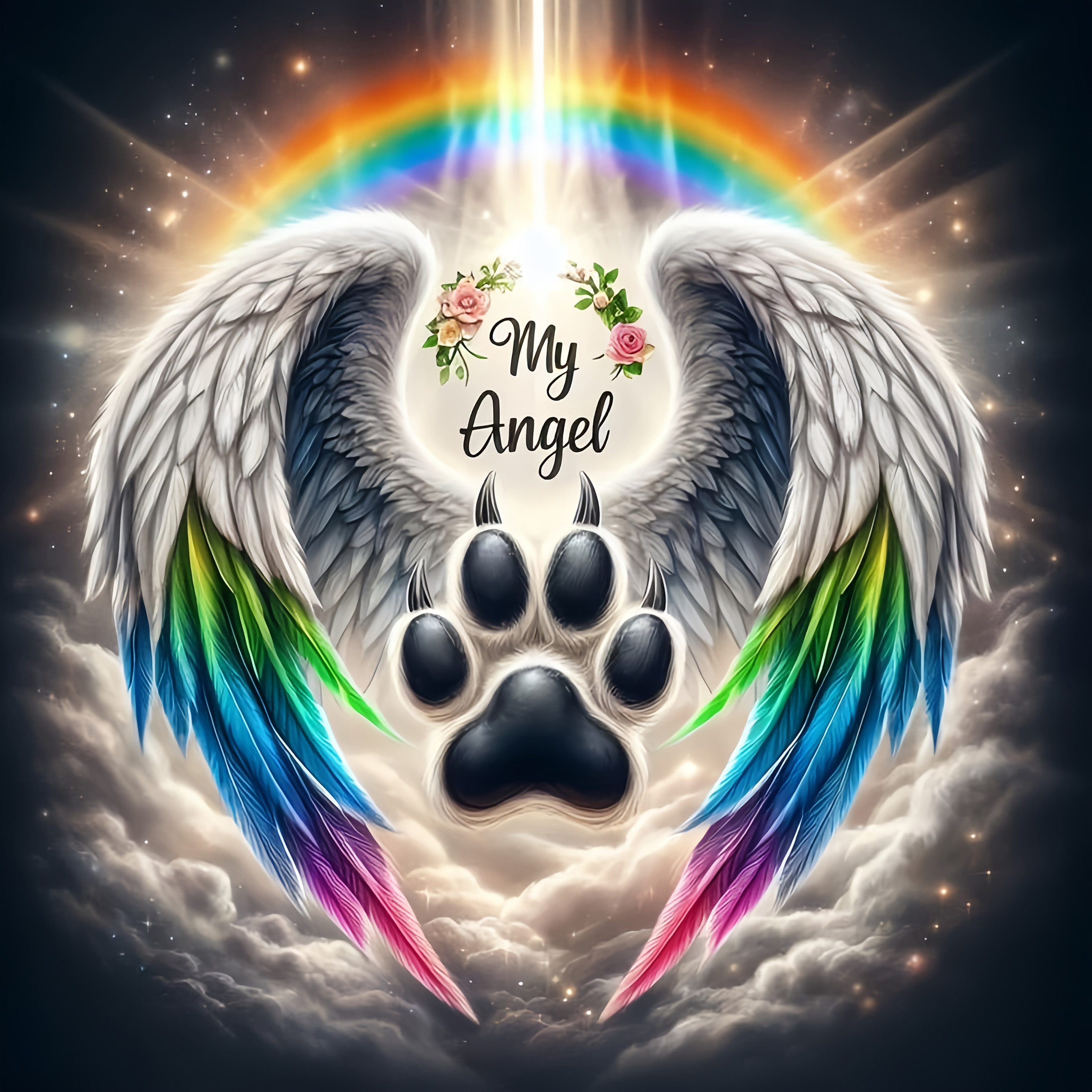 Rainbow Paw Diamond Painting Kit 5d Set Frameless, With Diamonds For Painting Crafts And Home Wall Decor, Exquisite Gift