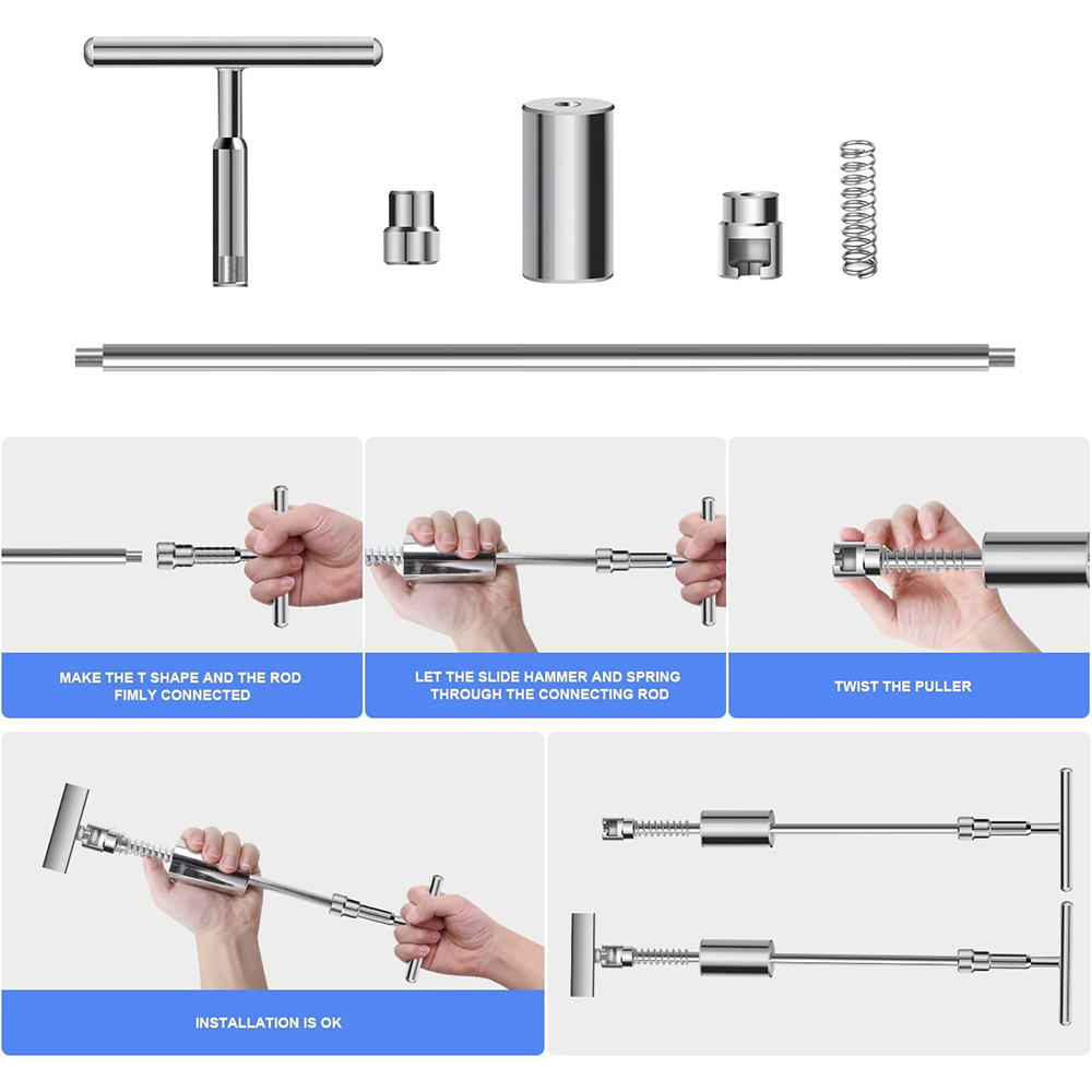 57pcs Professional Paintless Dent Repair Rod Kit, Auto Body Tool Set