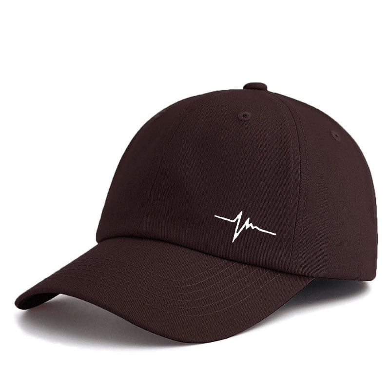 1pc Heartbeat Printed Baseball Cap, Classic Fashion Soft Sweatband Adjustable Size Lightweight Multi-Functional Classic Hat, Perfect Gift for Outdoor Sports Daily Wear Parties And Vacations for Family And Friends