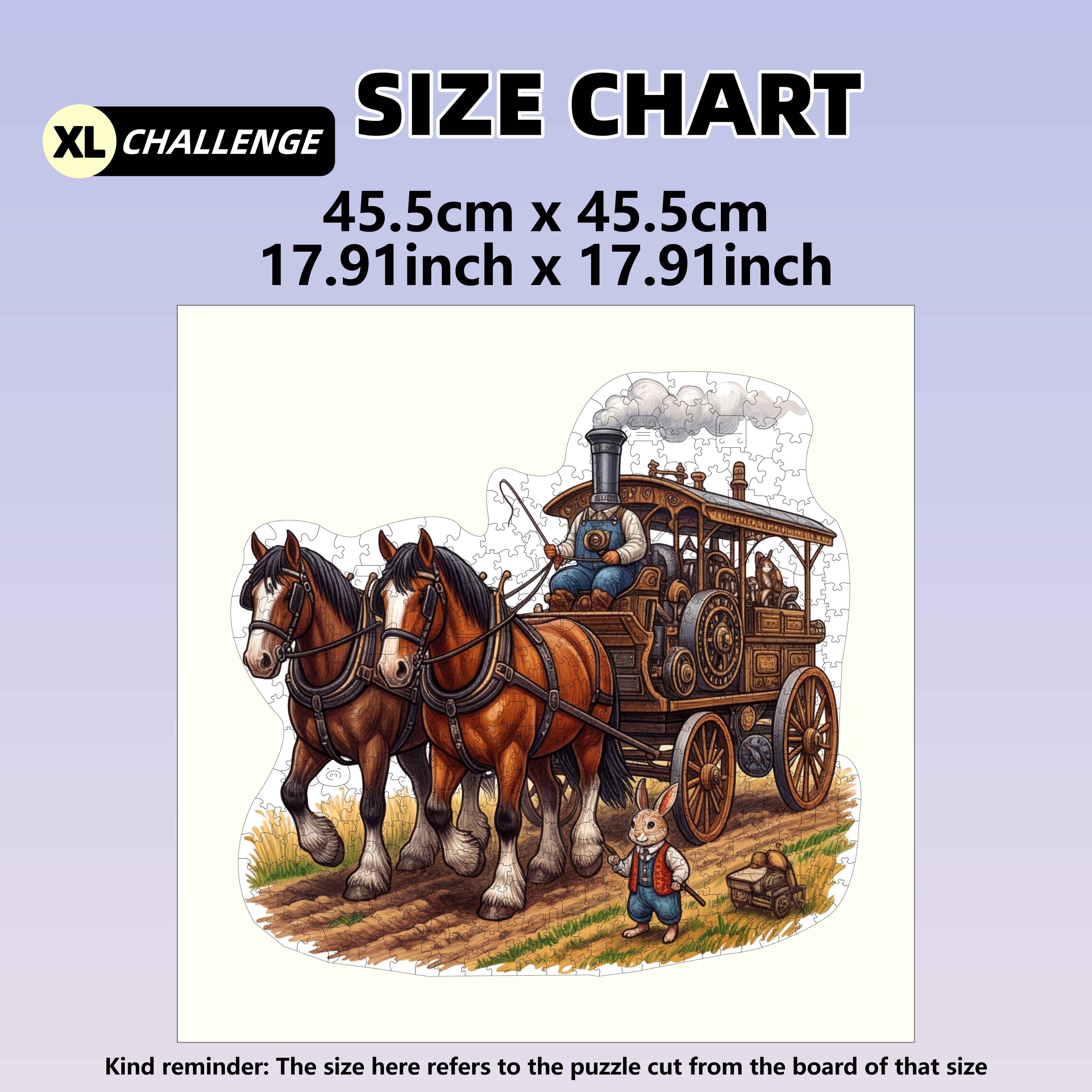 502pcs Steam Carriage Racing Through The Countryside Puzzle