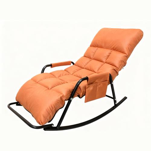 new summer outdoor leisure reclining chair with interchangeable armrest covers accessories comfortable thickened cushion rocking chair balcony and courtyard chaise lounge essential outdoor furniture for holiday relaxation zero gravity