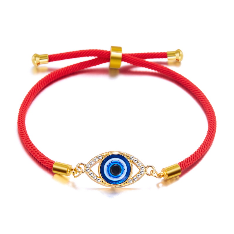 1pc Red String Evil Eye Bracelet - Adjustable Braided Cord Jewelry, For Easter, Mother's Day, And Graduation Season