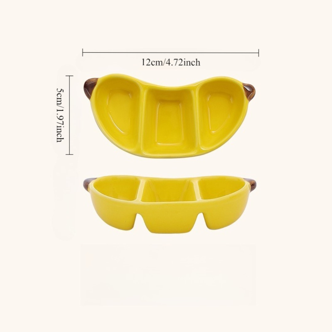 1pc ceramic fruit shaped dipping plate vibrant yellow   high quality small dish for snacks appetizers and condiments   home use Product details 2
