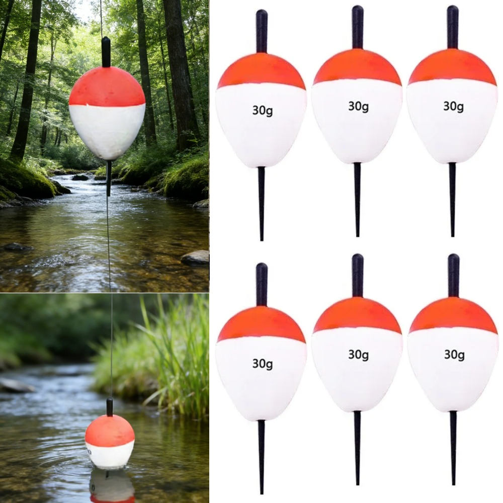 TEMU Set Of 6 Eva Fishing Floats Weighing 3g, 5g, 10g, 15g, 20g, And 30g, Suitable For Sea Fishing And Carp Fishing Tackle