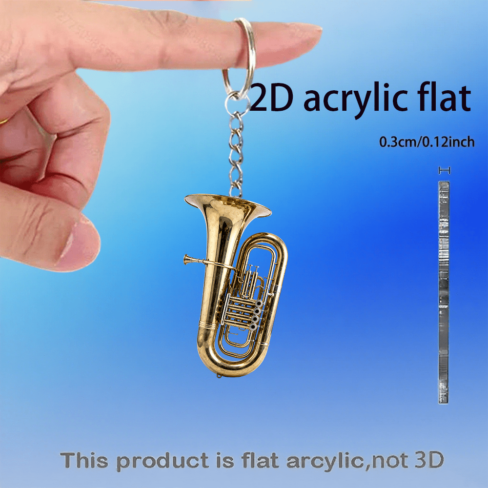 TEMU 2d Flat, 2d Flat 1pc 2d Flat, A Meticulously Designed Vibrant Acrylic Keychain, Suitable For Car Keys, Keys, Holiday Gifts, And Four-. Unisex, A