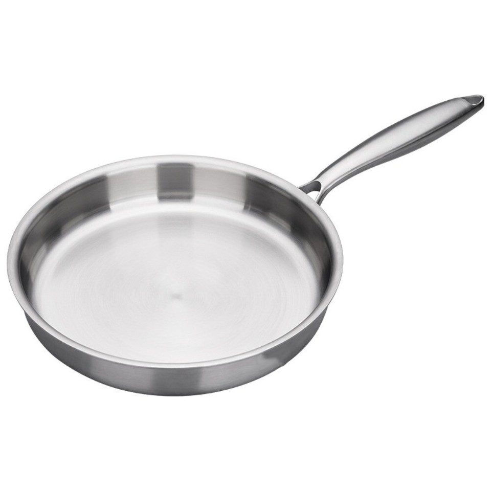 TEMU Stainless Steel Frying Pan, Pot For Gas Stove And Induction Cooker - Kitchen Cookware