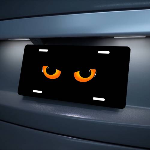 1 eye aluminum license plate frame 12x6 inch polished romantic orange durable humorous automotive accessory ideal gift for car owners