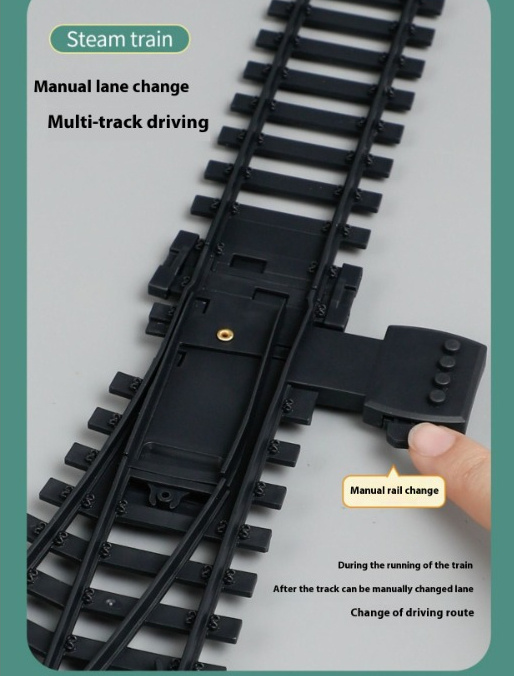 3D Smoke Electric Train Set with 4 Cars & Deluxe Tracks | Real Choo-Choo Sounds + Flashing Lights | Rechargeable Battery Gift for Kids 3-8/ Men | Christmas MUST-HAVE! Gift toys for kids