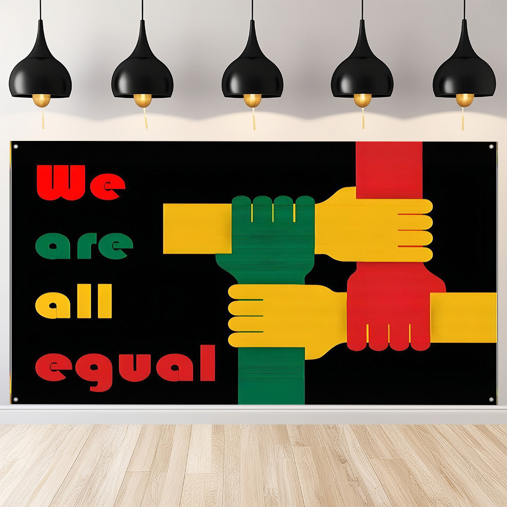 

Black History Month Super Large Tapestry - 1pc Polyester Photo Wall Banner, Easy-to-hang Outdoor Decoration For Parties And Holidays