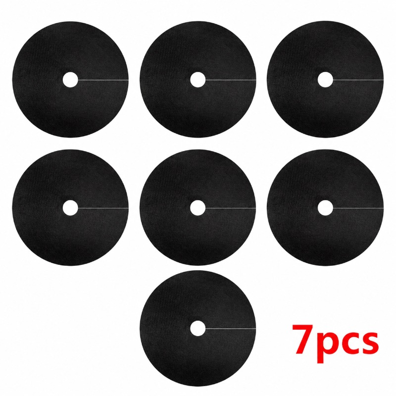 TEMU 7pcs Tapis Anti- pour Jardinage, Tissu Anti- Noir Réutilisable - Barrière Anti- pour Plantes en Pot/Arbres Fruitiers, Couverture Respirante