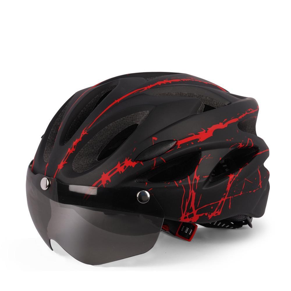 goggle helmet with visor magnetic windshield hard   integrated molding unisex adjustable size battery not included