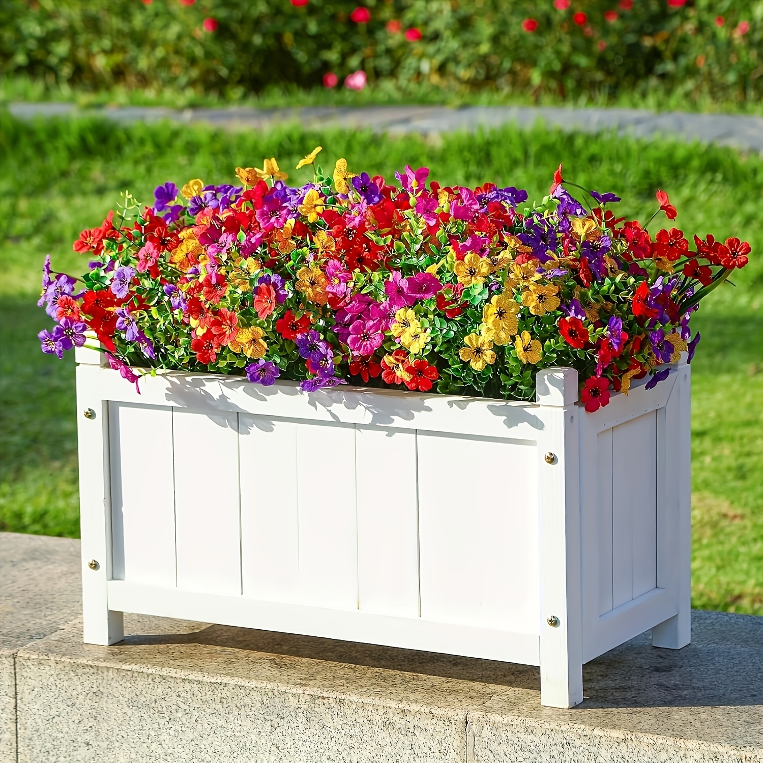 16 bündel künstliche blumen außenbereich uv beständig