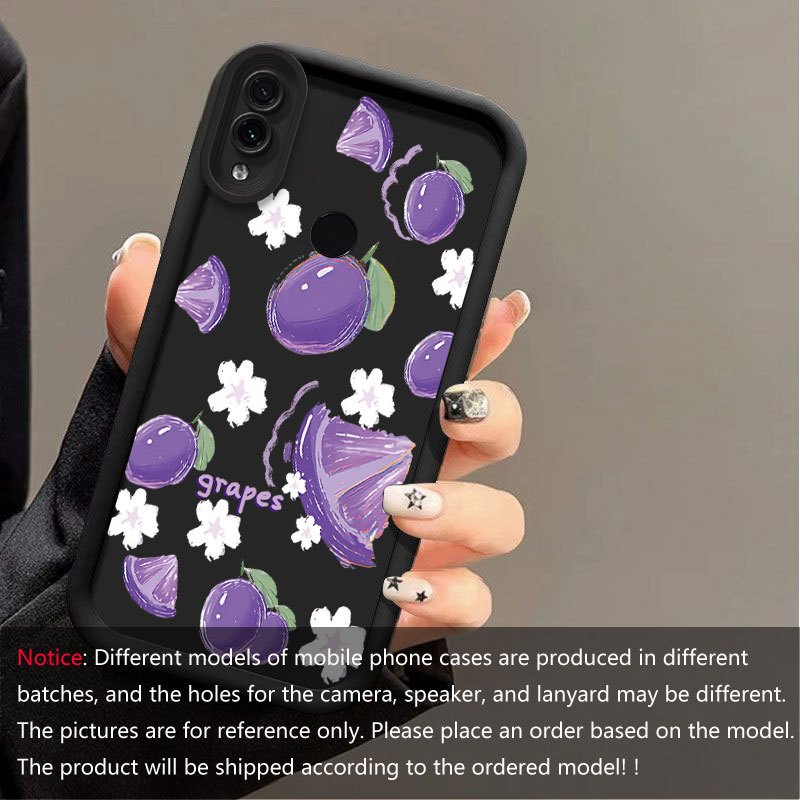 TEMU Note7 Purple Grapes Fashion Ready Flexible For Redmi Note 7 Case With Shockproof