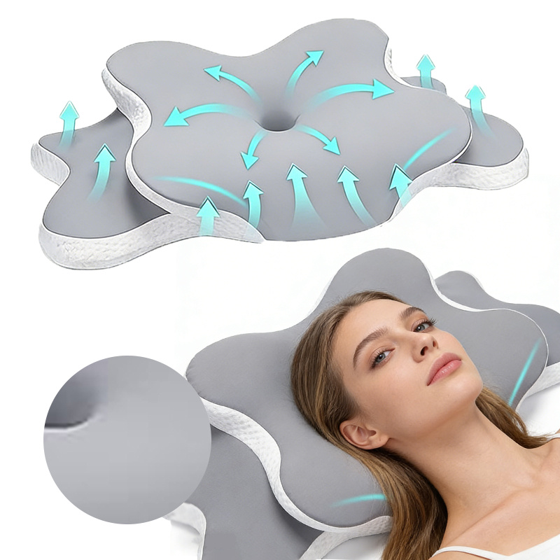 TEMU 1pc -shaped Cervical Pillow, Designed With Ergonomics, Washable, Suitable For Side-lying, And Prone Sleeping . A Non-odorous Cooling Pillow,